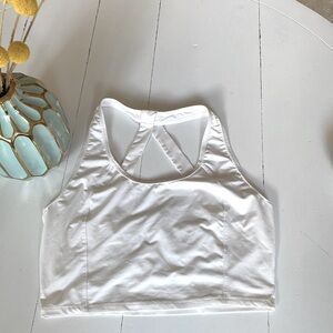 ALO, unlined cropped top, white, size: small